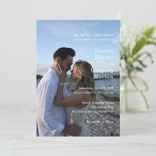 Invitation Louise Simple Photo Mariage moderne