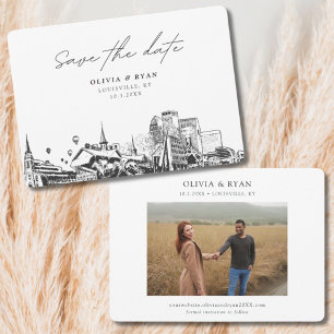Invitation Louisville Mariage moderne Enregistrer la date