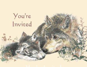 Invitations Faire Part Cartes Anniversaire Loup Zazzle Fr