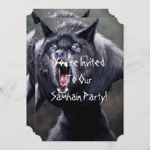 Invitation loup-garou effrayant