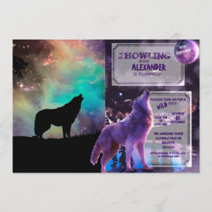 Invitation Loup hurlant dans l'univers