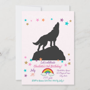 Invitation loup silhouette hurler - Choisir la couleur arrièr