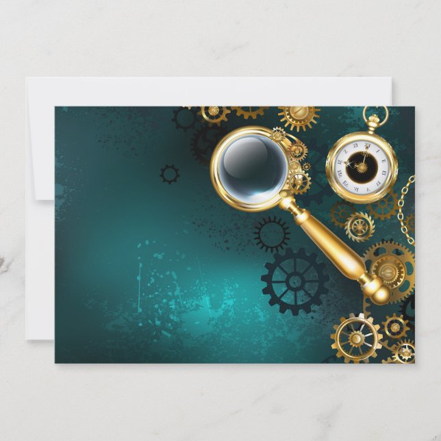 Invitation Loupe en style Steampunk (Devant)