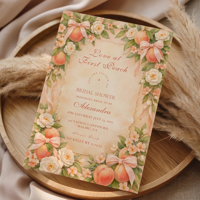 Invitation Love at First Peach Bridal Shower (Créateur téléchargé)
