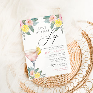 Invitation Love at First Sip Bright Cocktail Fête des mariées