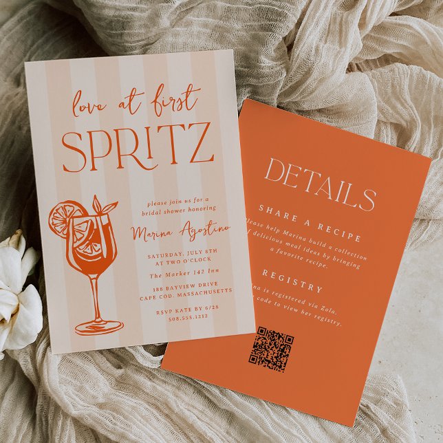 Invitation Love at First Spritz All-in-One Bridal Shower (Créateur téléchargé)