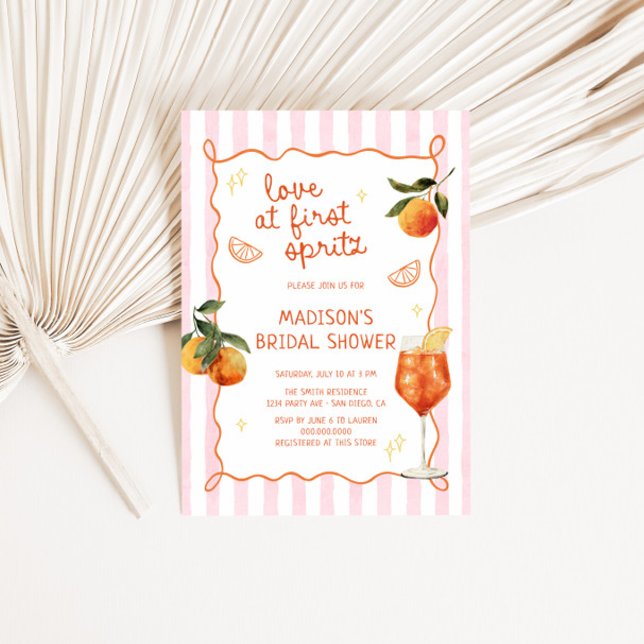 Invitation Love au premier Spritz Mariage fait main Shower (Créateur téléchargé)