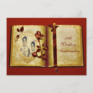 Invitation Love Book 50th Mariage Anniversary Photo