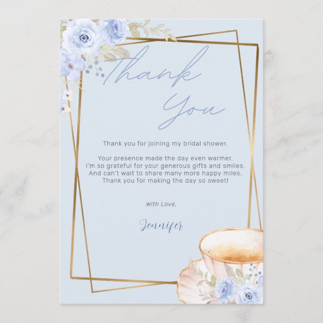 Invitation Love Brewing Tea Thank You Bridal Shower Wedding (Devant)