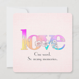 Invitation LOVE Floral Design for Mariage Vow Renewal