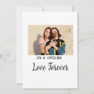 Invitation Love Forever LGbtq couple fierté ajouter nom photo