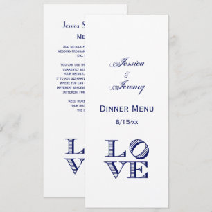 Invitation LOVE Graphic Text - Bleu