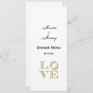 Invitation LOVE Graphic Text - Faux Gold