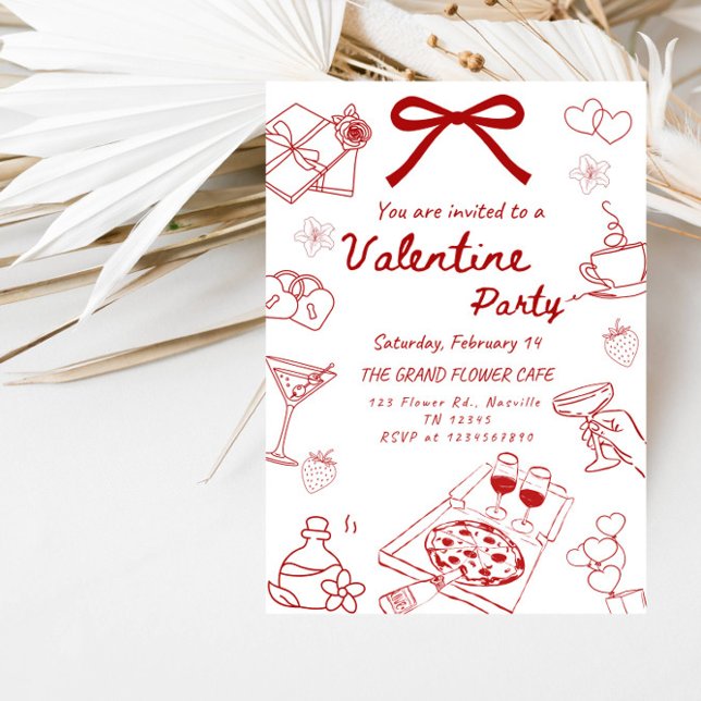 Invitation Love & Hearts Fête de la Saint-Valentin (Créateur téléchargé)
