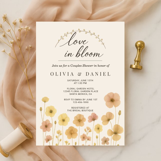 Invitation Love In Bloom Boho Couples Shower  (Créateur téléchargé)