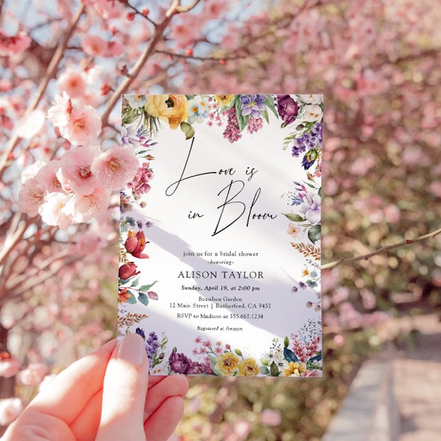 Invitation Love In Bloom Fleurs printanières de mariage  (Créateur téléchargé)