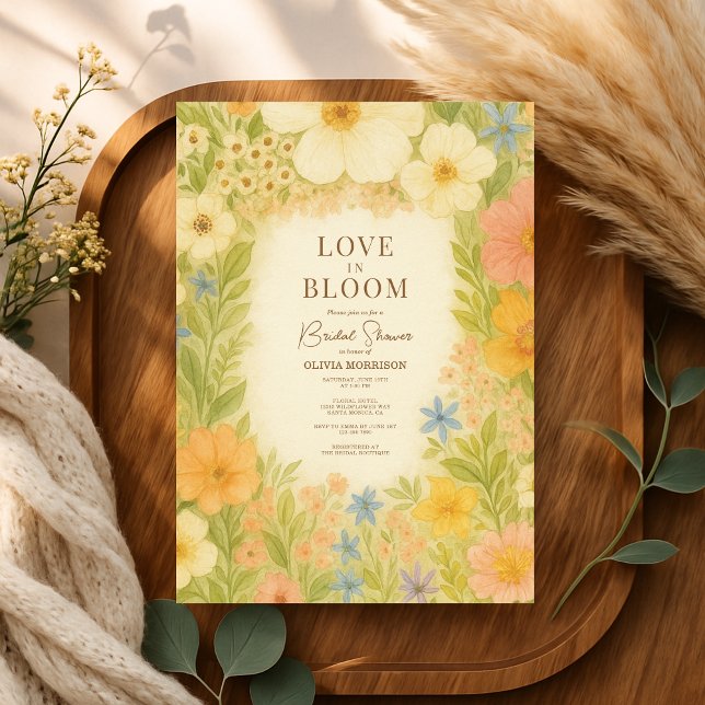 Invitation Love in Bloom Wildflower Garden Bridal Shower (Créateur téléchargé)