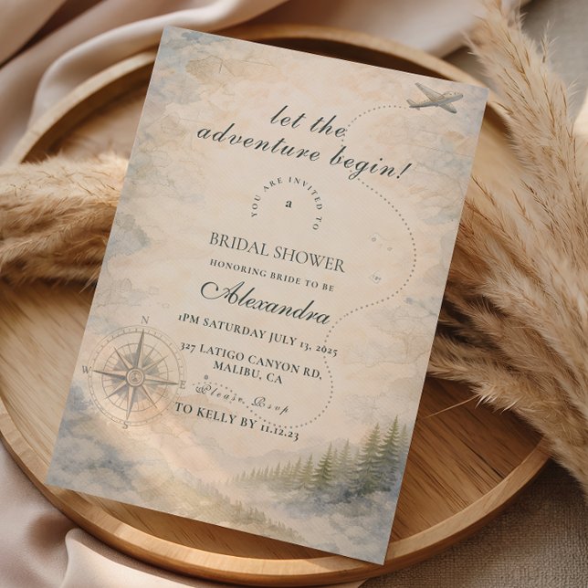 Invitation Love Is An Adventure Bridal Shower (Créateur téléchargé)