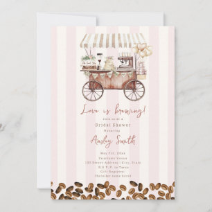 Invitation Love Is Brewing Café Mariage Enterrement de Vie de