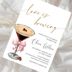 Invitation Love Is Brewing Enterrement de Vie de Jeune Fille 