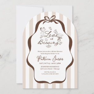 Invitation Love Is Brewing Espresso Martini Enterrement de vi