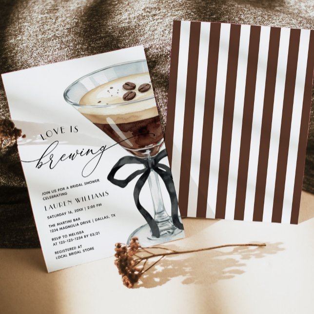Invitation Love Is Brewing Espresso Martini Enterrement de Vi (Créateur téléchargé)