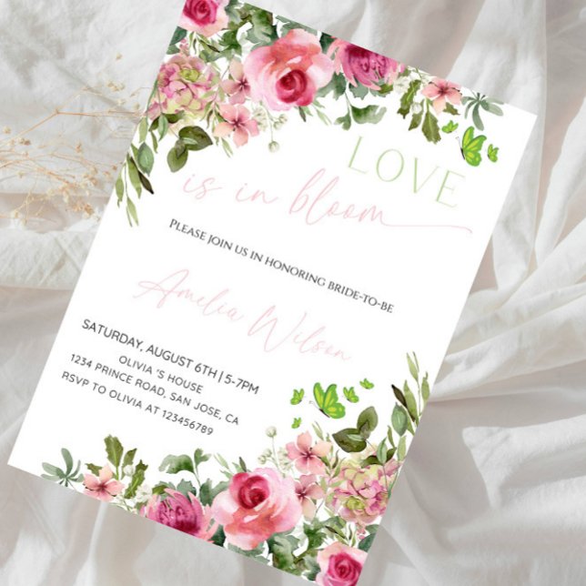 Invitation Love Is in Bloom Bridal Shower-Floral Garden Theme (Créateur téléchargé)
