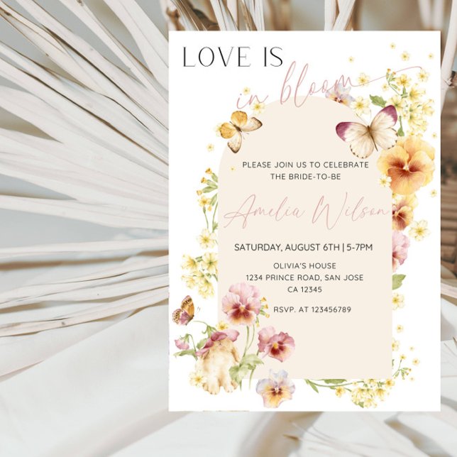 Invitation Love Is in Bloom Bridal Shower-Floral Garden Theme (Créateur téléchargé)