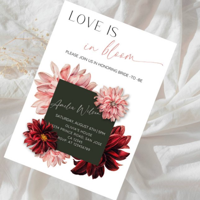 Invitation Love Is in Bloom Bridal Shower-Floral Garden Theme (Créateur téléchargé)