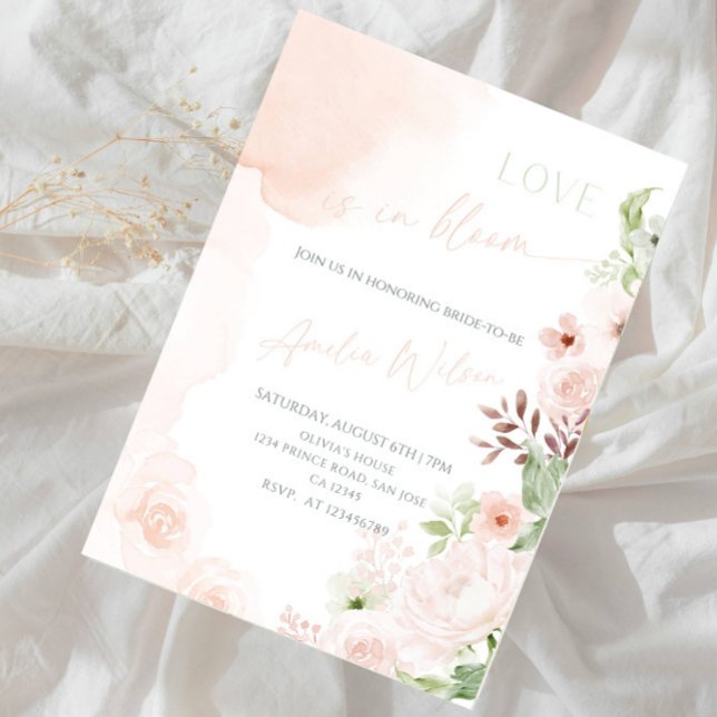 Invitation Love Is in Bloom Bridal Shower-Floral Garden Theme (Créateur téléchargé)