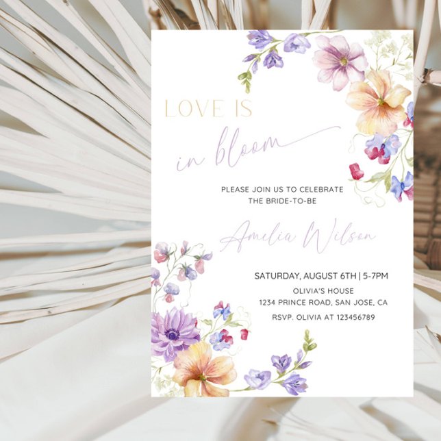 Invitation Love Is in Bloom Bridal Shower-Floral Spring Party (Créateur téléchargé)