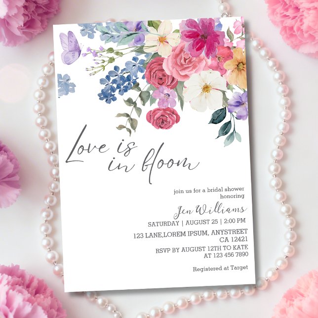 Invitation Love is in bloom spring floral bridal shower (Créateur téléchargé)