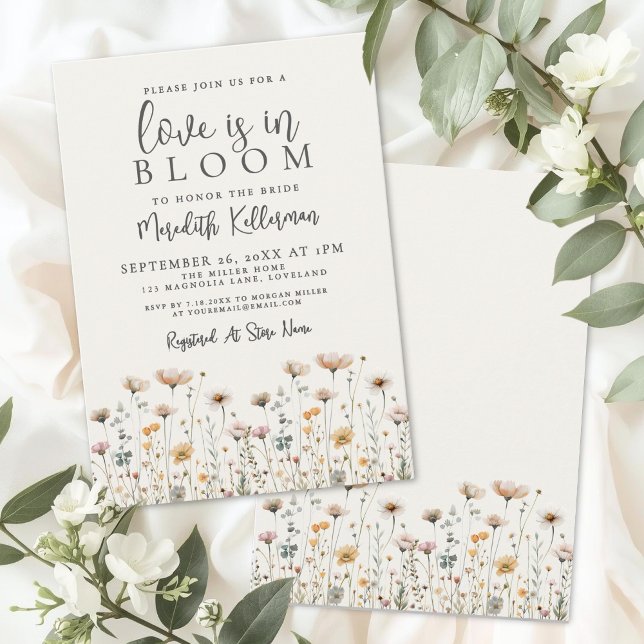 Invitation Love Is In Bloom Wildflower Bridal Shower (Love Is In Bloom Wildflower Bridal Shower Invitation)