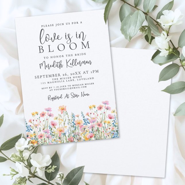 Invitation Love Is In Bloom Wildflowers Bridal Shower (Love Is In Bloom Wildflowers Bridal Shower Invitation)