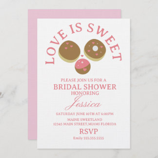 Invitation Love is sweet donuts Bridal Shower