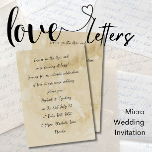 Invitation Love Lettres MICRO MARIAGE Parchemin manuscrit