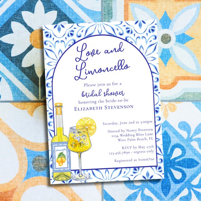 Invitation Love & Limoncello Italien Cocktail Fête des mariée (Créateur téléchargé)