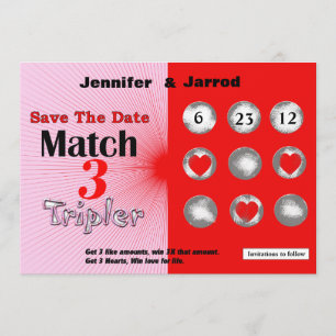 Invitation Love Lotto Scratch Off Enregistrer la date Annonce