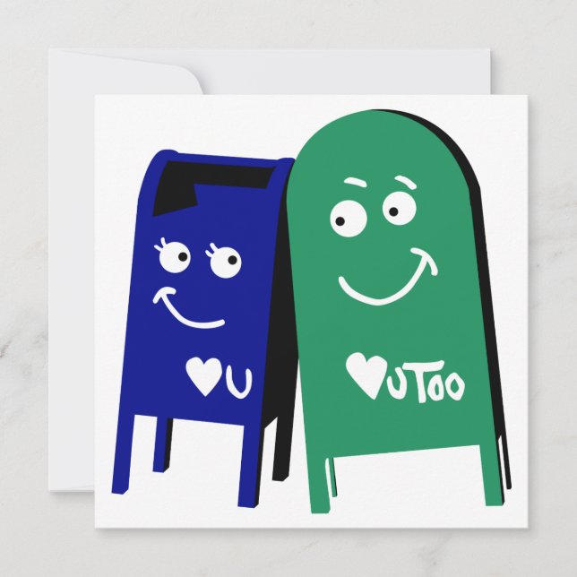 Invitation love mailboxes : je vous aime (Devant)