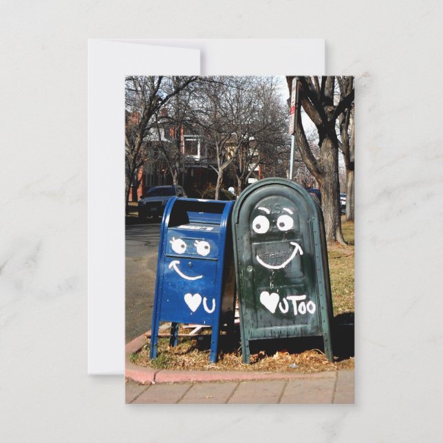 Invitation love mailboxes : je vous coeur (Devant)