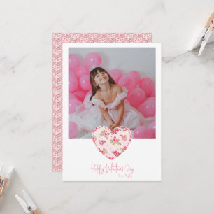 Invitation Love Pink Coquette Heart Photo Valentines Day