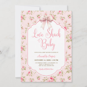 Invitation Love Shack Baby shower fille bébé