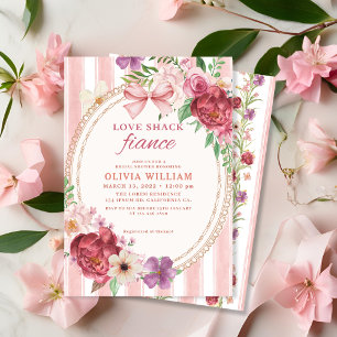 Invitation Love Shack Fancy vintage rose fleurie douche nupti