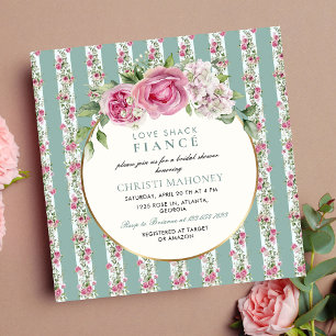 Invitation Love Shack Fiance Floral Party Fête des mariées