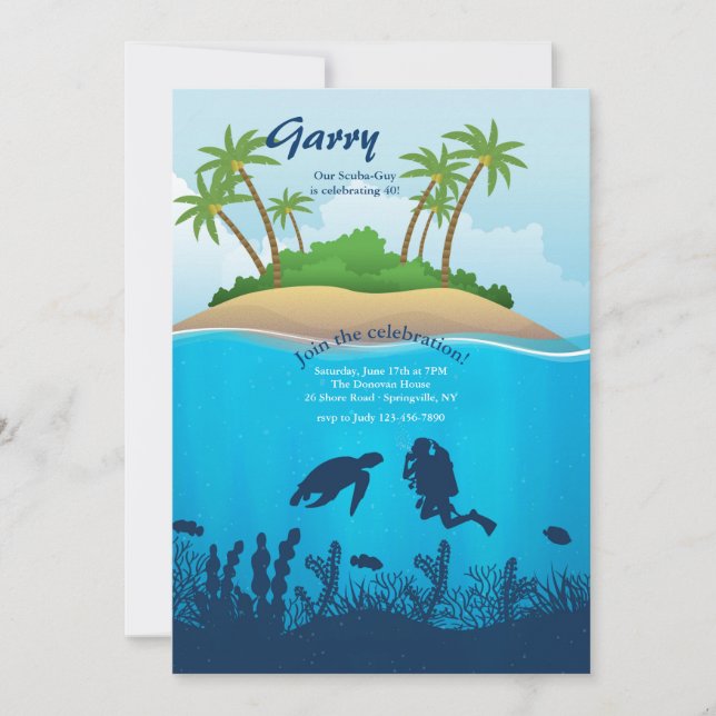 Invitation Love to Scuba (Devant)