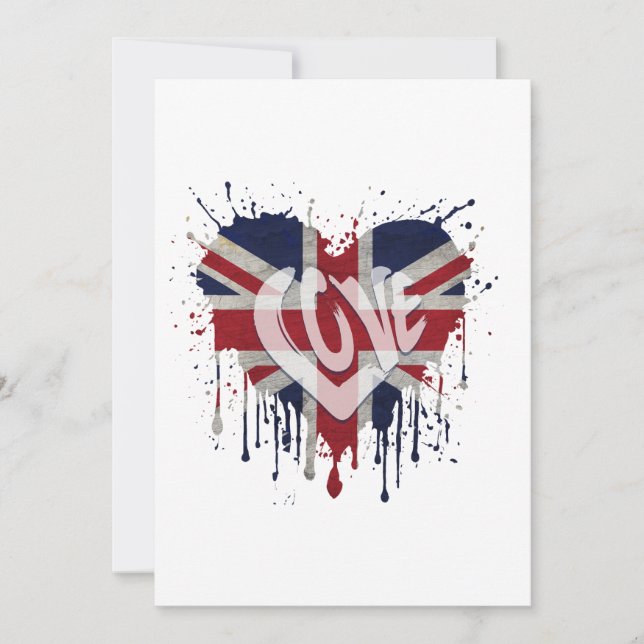 Invitation Love United Kingdom Flag (Devant)