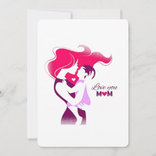 Invitation Love You Mom - Conception de la Fête des Mères mig
