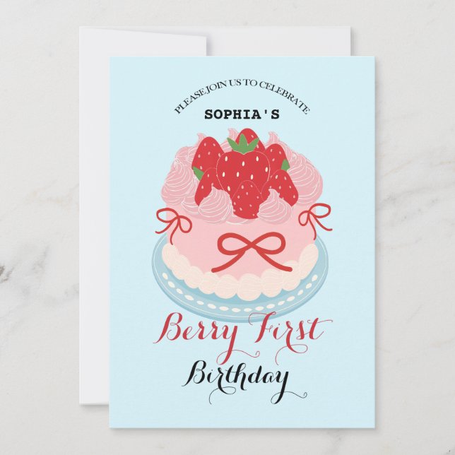 Invitation Lovely Berry fête d'anniversaire (Devant)