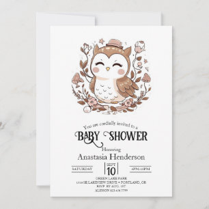 Invitation Lovely Mystical Owl Baby shower