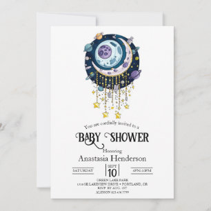 Invitation Lovely Mystical Stars Baby shower